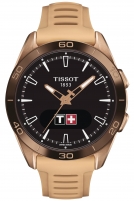 TISSOT -T-Touch Connect Sport Damen - und Herrenuhr Nude Rosgold Quarz Saphirglas 43mm- T153.420.47.051.05